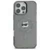 Karl Lagerfeld IML Metal Choupette Head Back Cover hoesje met MagSafe voor Apple iPhone 16 Pro Max - Zwart 3