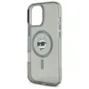 Karl Lagerfeld IML Metal Choupette Head Back Cover hoesje met MagSafe voor Apple iPhone 16 Pro Max - Zwart 6