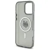 Karl Lagerfeld IML Metal Choupette Head Back Cover hoesje met MagSafe voor Apple iPhone 16 Pro Max - Zwart 7