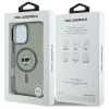 Karl Lagerfeld IML Metal Choupette Head Back Cover hoesje met MagSafe voor Apple iPhone 16 Pro Max - Zwart 8