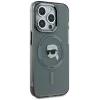 Karl Lagerfeld IML Metal Karl Head Back Cover hoesje met MagSafe voor Apple iPhone 15 Pro - Zwart