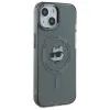 Karl Lagerfeld IML Metal Choupette Head Back Cover hoesje met MagSafe voor Apple iPhone 15 - Zwart 4