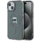 Karl Lagerfeld IML Metal Karl Head Back Cover hoesje met MagSafe voor Apple iPhone 15 - Zwart