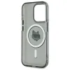 Karl Lagerfeld IML Metal Choupette Head Back Cover hoesje met MagSafe voor Apple iPhone 15 Pro Max - Zwart 4