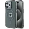 Karl Lagerfeld IML Metal Karl Head Back Cover hoesje met MagSafe voor Apple iPhone 15 Pro Max - Zwart