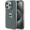 Karl Lagerfeld IML Metal Karl Head Back Cover hoesje met MagSafe voor Apple iPhone 15 Pro Max - Zwart