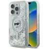 Karl Lagerfeld Liquid Glitter Choupette Head Back Cover hoesje met MagSafe voor Apple iPhone 16 Pro - Transparant 0