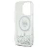 Karl Lagerfeld Liquid Glitter Choupette Head Back Cover hoesje met MagSafe voor Apple iPhone 16 Pro Max - Transparant 6