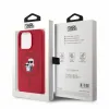 Karl Lagerfeld Silicone Karl & Choupette Heads Ring Back Cover hoesje met MagSafe voor Apple iPhone 15 Pro - Rood 4
