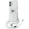 Karl Lagerfeld IML Choupette Head & Cord Back Cover hoesje met MagSafe voor Apple iPhone 16 - Transparant