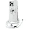 Karl Lagerfeld IML Choupette Head & Cord Back Cover hoesje met MagSafe voor Apple iPhone 16 Pro Max - Transparant
