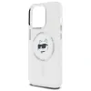Karl Lagerfeld IML Metal Choupette Head Back Cover hoesje met MagSafe voor Apple iPhone 14 Pro - Wit 6