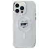 Karl Lagerfeld IML Metal Choupette Head Back Cover hoesje met MagSafe voor Apple iPhone 14 Pro Max - Wit 3
