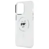 Karl Lagerfeld IML Metal Choupette Head Back Cover hoesje met MagSafe voor Apple iPhone 14 Pro Max - Wit 6