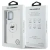 Karl Lagerfeld IML Metal Choupette Head Back Cover hoesje met MagSafe voor Apple iPhone 14 Pro Max - Wit 8