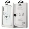 Karl Lagerfeld IML Metal Choupette Head Back Cover hoesje met MagSafe voor Apple iPhone 15 Pro - Wit 8