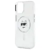 Karl Lagerfeld IML Metal Choupette Head Back Cover hoesje met MagSafe voor Apple iPhone 15 Plus - Wit 6