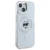 Karl Lagerfeld IML Metal Choupette Head Back Cover hoesje met MagSafe voor Apple iPhone 15 - Wit 4