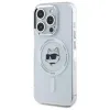 Karl Lagerfeld IML Metal Choupette Head Back Cover hoesje met MagSafe voor Apple iPhone 15 Pro Max - Wit 2