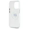 Karl Lagerfeld IML Metal Choupette Head Back Cover hoesje met MagSafe voor Apple iPhone 15 Pro Max - Wit 7