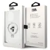 Karl Lagerfeld Ring Stand Karl & Choupette Hard Case Back Cover hoesje met MagSafe voor Apple iPhone 15 Pro - Wit 8