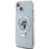 Karl Lagerfeld Ring Stand Karl & Choupette Hard Case Back Cover hoesje met MagSafe voor Apple iPhone 15 - Wit 2