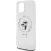 Karl Lagerfeld Ring Stand Karl & Choupette Hard Case Back Cover hoesje met MagSafe voor Apple iPhone 15 - Wit 6