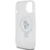 Karl Lagerfeld Ring Stand Karl & Choupette Hard Case Back Cover hoesje met MagSafe voor Apple iPhone 15 - Wit 7
