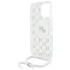 Karl Lagerfeld IML Crossbody Monogram Karl & Choupette Head Back Cover hoesje met MagSafe voor Apple iPhone 16 Pro - Transparant 6