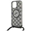 Karl Lagerfeld IML Crossbody Monogram Karl & Choupette Head Back Cover hoesje met MagSafe voor Apple iPhone 16 Pro Max - Zwart 5