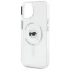 Karl Lagerfeld IML Metal Karl Head Back Cover hoesje met MagSafe voor Apple iPhone 15 Plus - Wit 6