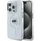 Karl Lagerfeld IML Metal Karl Head Back Cover hoesje met MagSafe voor Apple iPhone 15 Pro - Wit