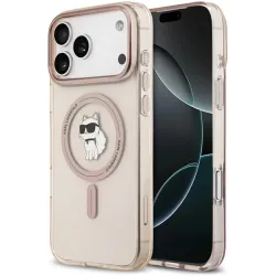 Karl Lagerfeld IML Choupette Back Cover hoesje met MagSafe voor Apple iPhone 17 Pro Max - Roze
