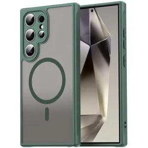 Phonesta AirFrost Back Cover hoesje met MagSafe voor Samsung Galaxy S25 Ultra - Mat Groen