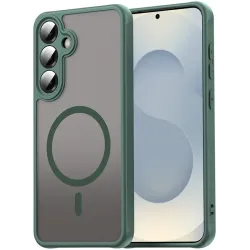Phonesta AirFrost Back Cover hoesje met MagSafe voor Samsung Galaxy S24 FE - Mat Groen