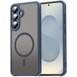 Phonesta AirFrost Back Cover hoesje met MagSafe voor Samsung Galaxy S25/S24 - Mat Blauw