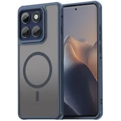 Phonesta AirFrost Back Cover hoesje met MagSafe voor Motorola Edge 60 Pro - Mat Blauw