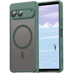 Phonesta AirFrost Back Cover hoesje met MagSafe voor Sony Xperia 10 VII - Mat Groen