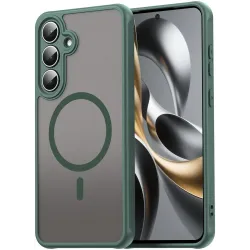 Phonesta AirFrost Back Cover hoesje met MagSafe voor Samsung Galaxy S25 FE - Mat Groen