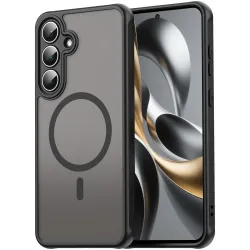 Phonesta AirFrost Back Cover hoesje met MagSafe voor Samsung Galaxy S25 FE - Mat Zwart