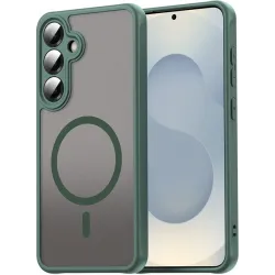 Phonesta AirFrost Back Cover hoesje met MagSafe voor Samsung Galaxy A36/A56 - Mat Groen