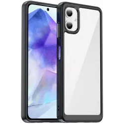 Phonesta Acrylic Hybrid Back Cover hoesje voor Samsung Galaxy A06 4G - Zwart