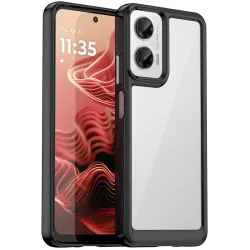 Phonesta Acrylic Hybrid Back Cover hoesje voor Motorola Moto G35 - Zwart