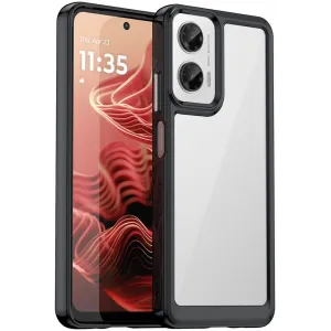 Phonesta Acrylic Hybrid Back Cover hoesje voor Motorola Moto G35 - Zwart