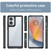 Phonesta Acrylic Hybrid Back Cover hoesje voor Motorola Edge 50 Fusion - Zwart 8