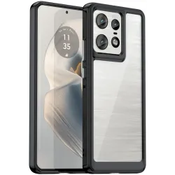 Phonesta Acrylic Hybrid Back Cover hoesje voor Motorola Edge 50 Pro - Zwart