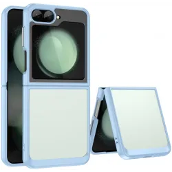 Phonesta Acrylic Hybrid Back Cover hoesje voor Samsung Galaxy Z Flip 7 FE / Z Flip 6 - Blauw