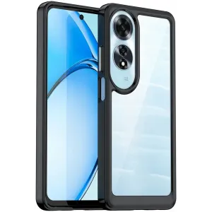 Phonesta Acrylic Hybrid Back Cover hoesje voor Oppo A60 4G - Zwart