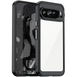 Phonesta Acrylic Hybrid Back Cover hoesje voor Google Pixel 9 Pro XL - Zwart