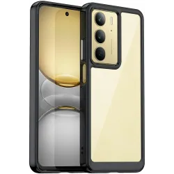 Phonesta Acrylic Hybrid Back Cover hoesje voor Realme 14x / C75 - Zwart